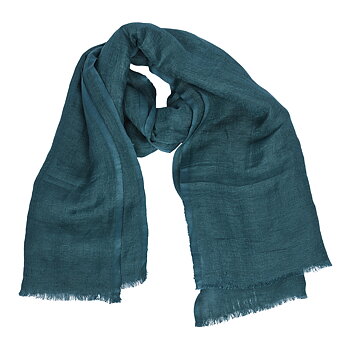 Scarf i Linne och Viskos - Petrol