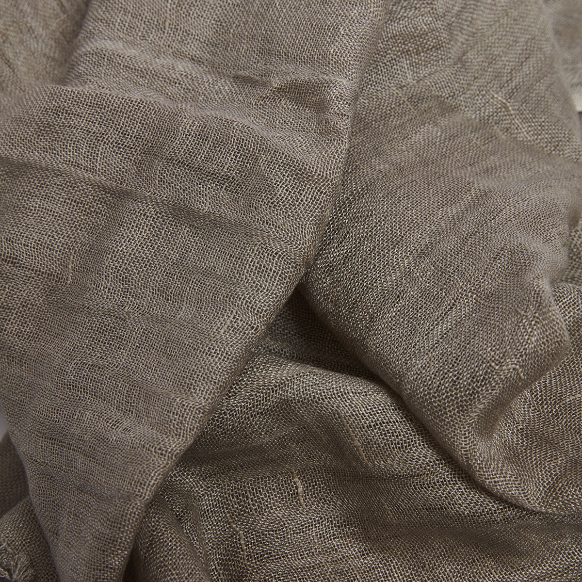 Scarf i Linne och Viskos - Taupe - 2
