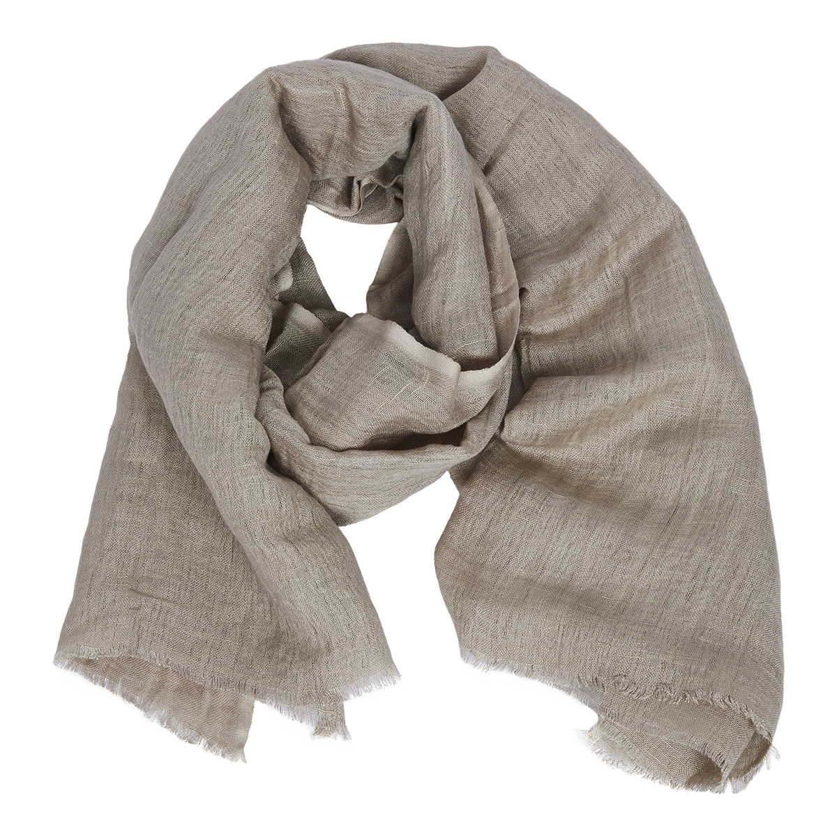 Scarf i Linne och Viskos - Taupe