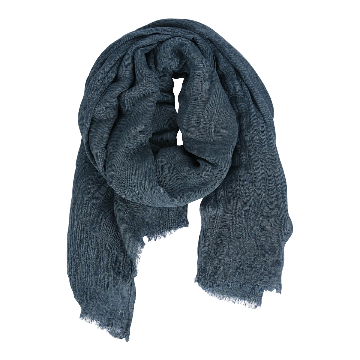 Scarf i Linne och Viskos - Blå