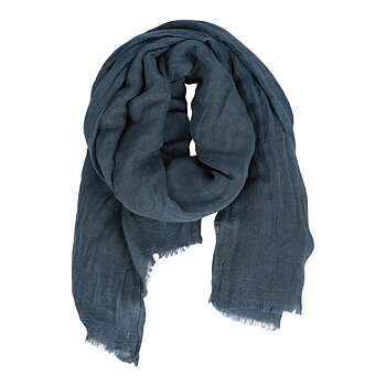 Scarf i Linne och Viskos - Blå