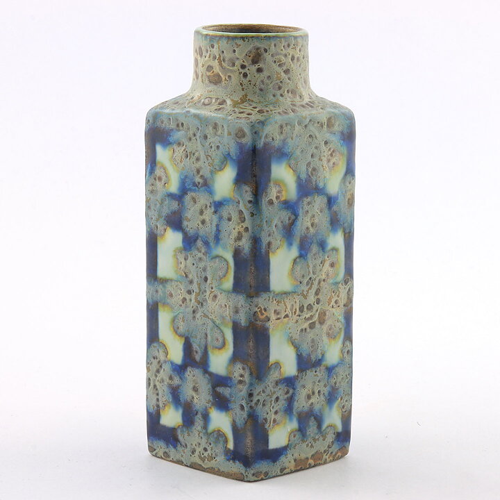 Nils Thorsson (Baca 1960s) Blue and Green Block Vase 12 cm #711-3258