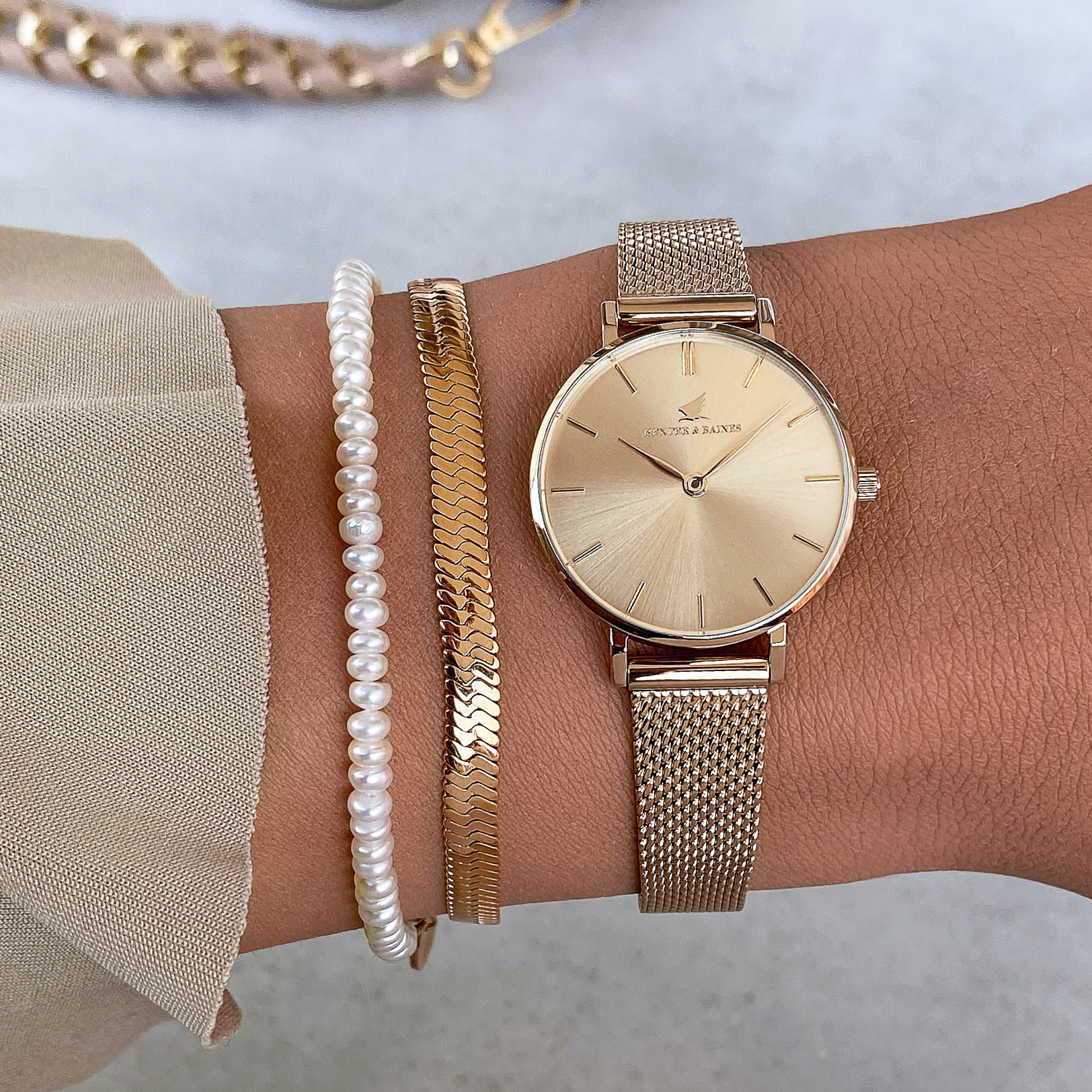 Mesh rose gold hot sale