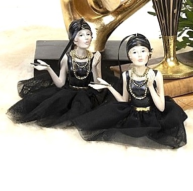 Hänge dekoration art deco figurin jugend art Noveau Gårdsromantik