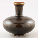 John Andersson (1950s) Brown Vase with Swelling Base 12 cm