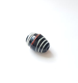Svart pärla 20x15mm