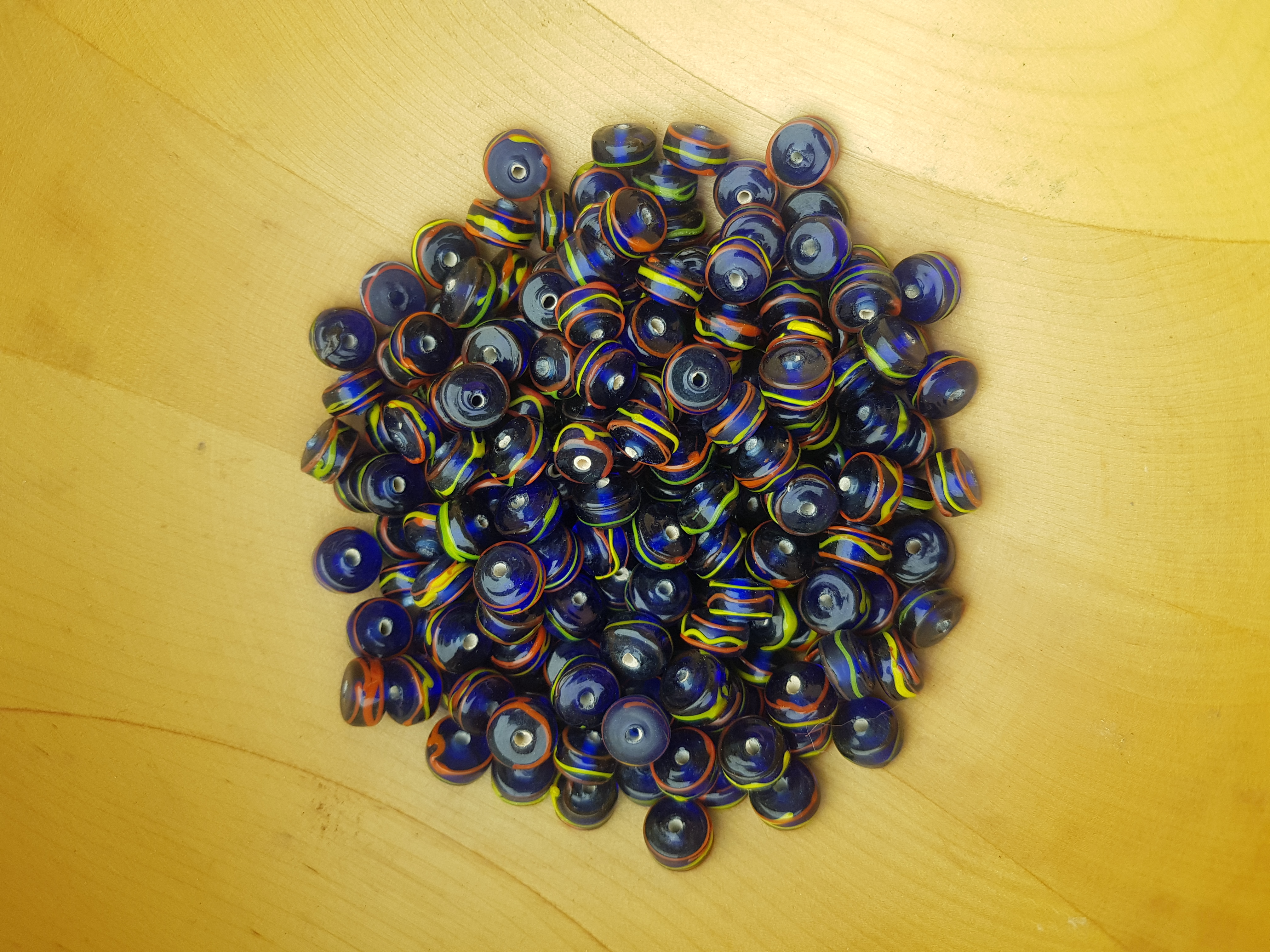 Blå pärla 7x11mm - 2