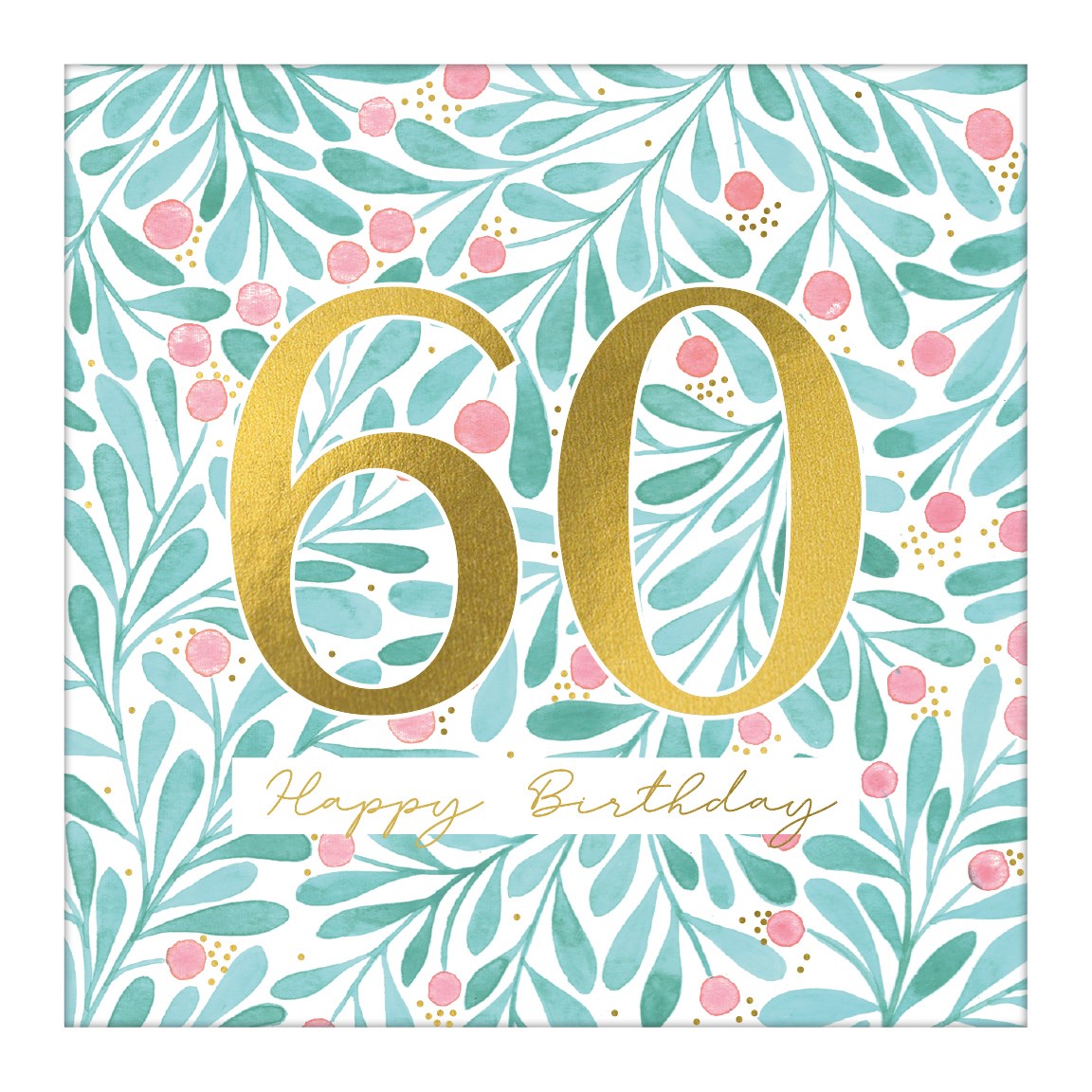 60 Pink Berries, Greeting Card