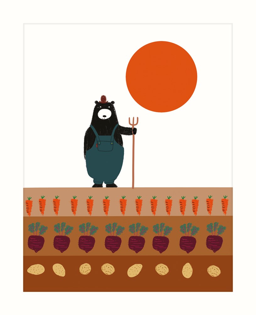 Bear Farmer, Greeting Card