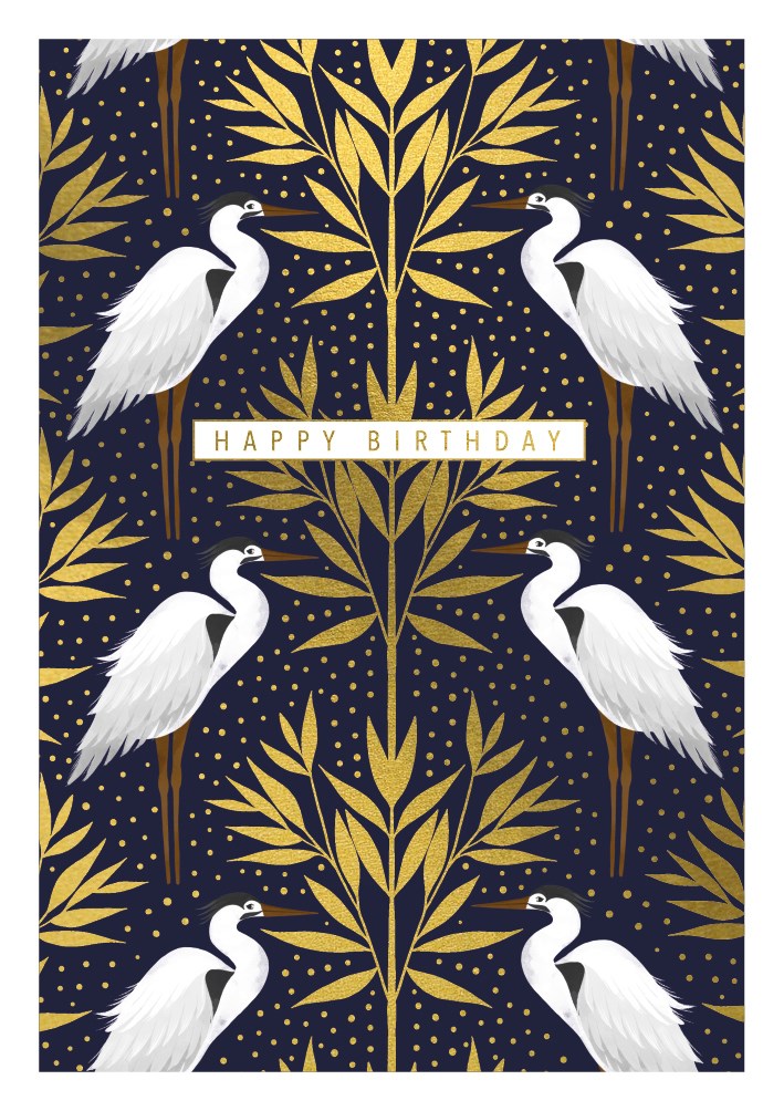 Stalks & Gold Bamboo, Greeting Card