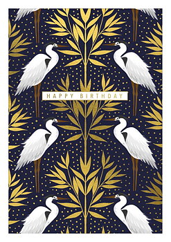 Stalks & Gold Bamboo, Greeting Card