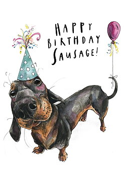 Happy Birthday Sausage, Greeting Card