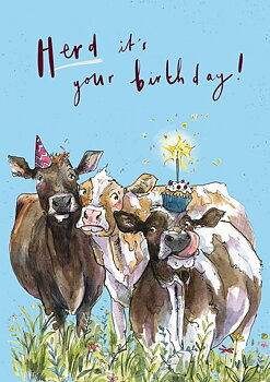 Herd Its Your Birthday Cows, Greeting Card