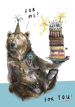 For Me For You Bear, Greeting Card
