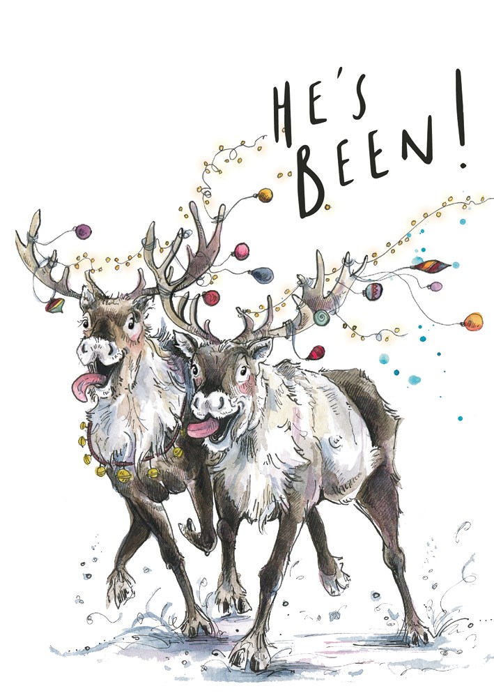 He'S Been Reindeer, Greeting Card