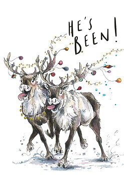 He'S Been Reindeer, Greeting Card