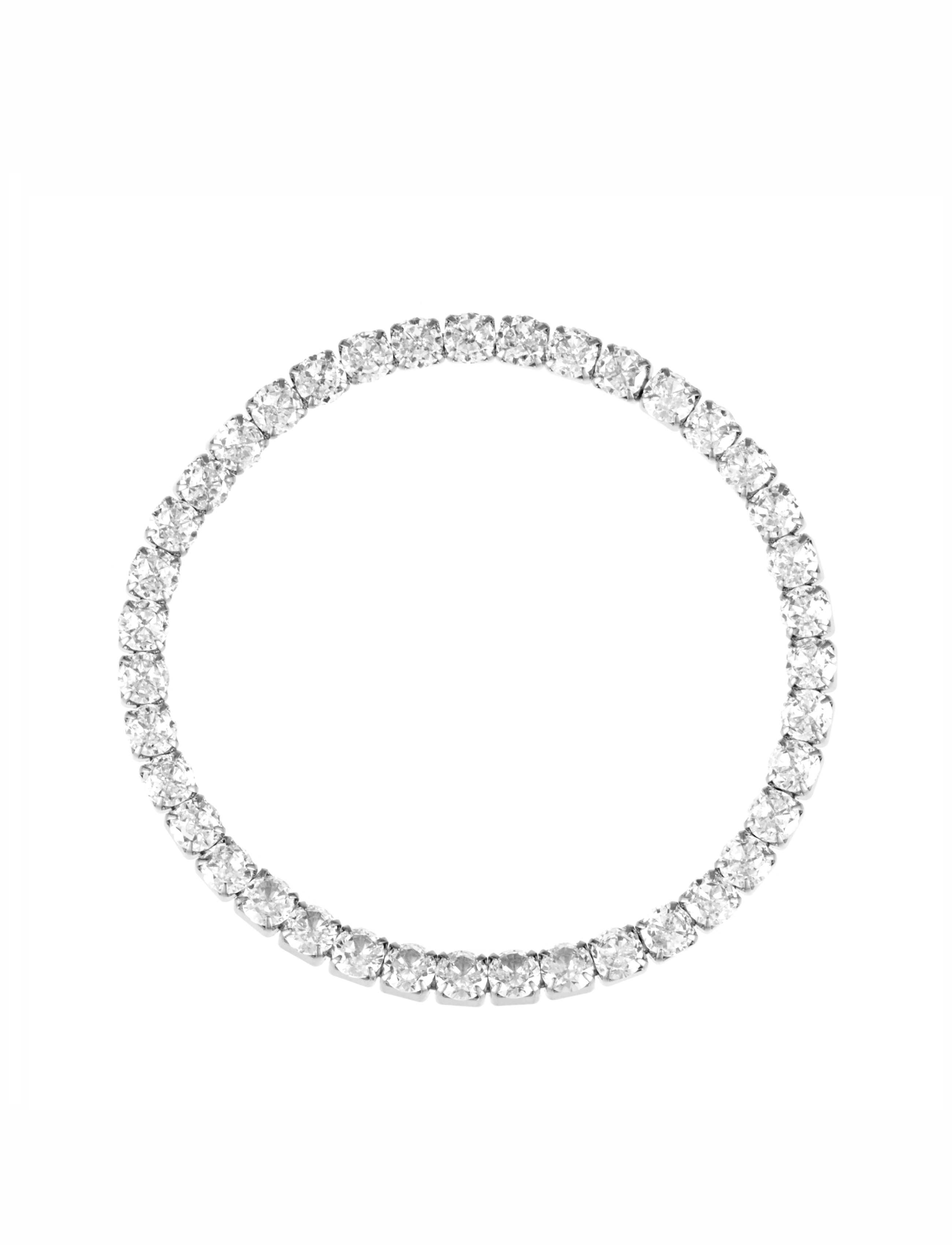 Celine elastic tennisbracelet silver