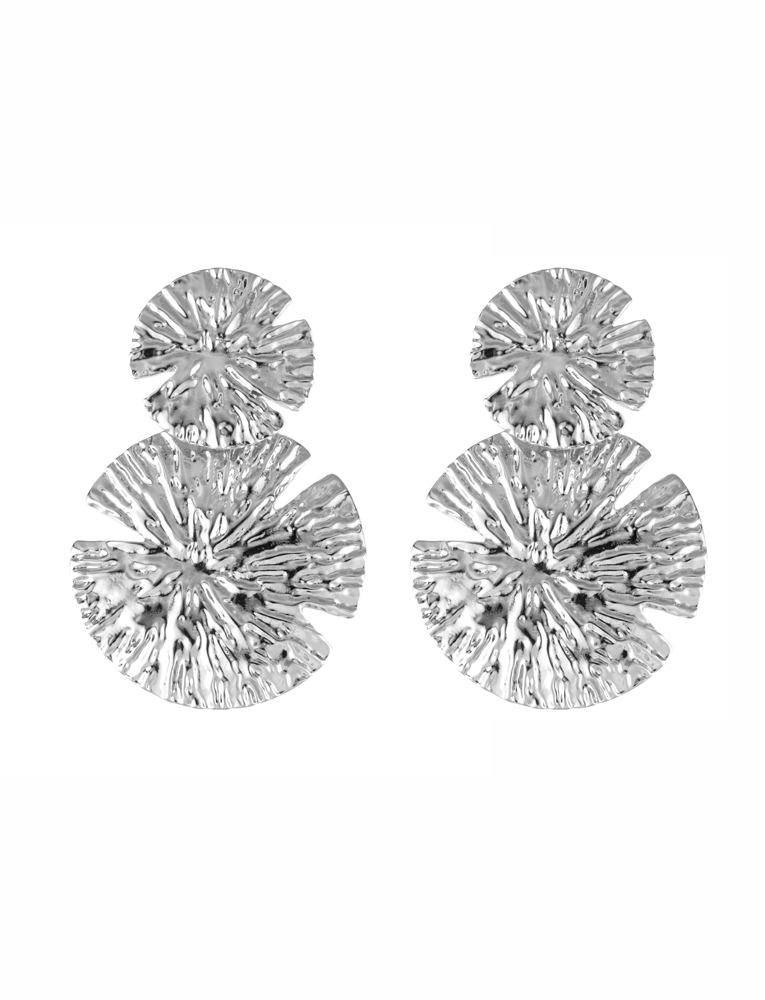 Disco earring , silver