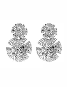 Disco earring , silver