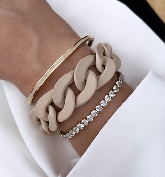 Marbella bracelet, nude  mat