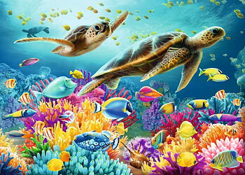 Blue underwater world 1000 Bitar Ravensburger