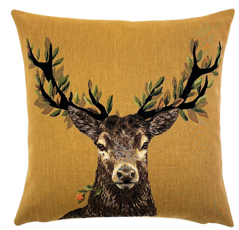 Deer with leaves  2/set - 2