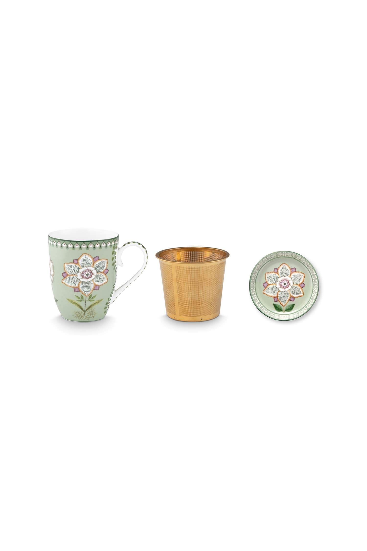  Pip Studio Tea for One Lilly & Lotus Grön  - 2