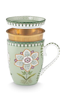  Pip Studio Tea for One Lilly & Lotus Grön 