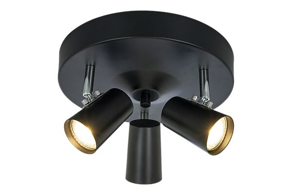 PILOT takspot rund 3:a, svart - Aneta Lighting