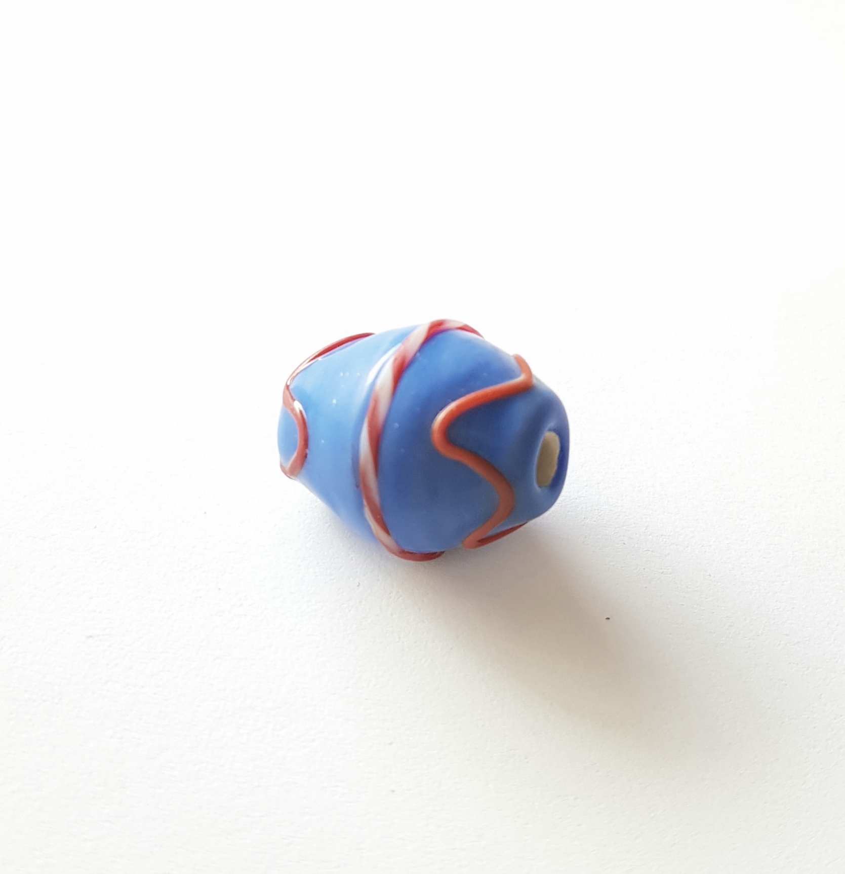 Blå pärla 20x16mm - 2