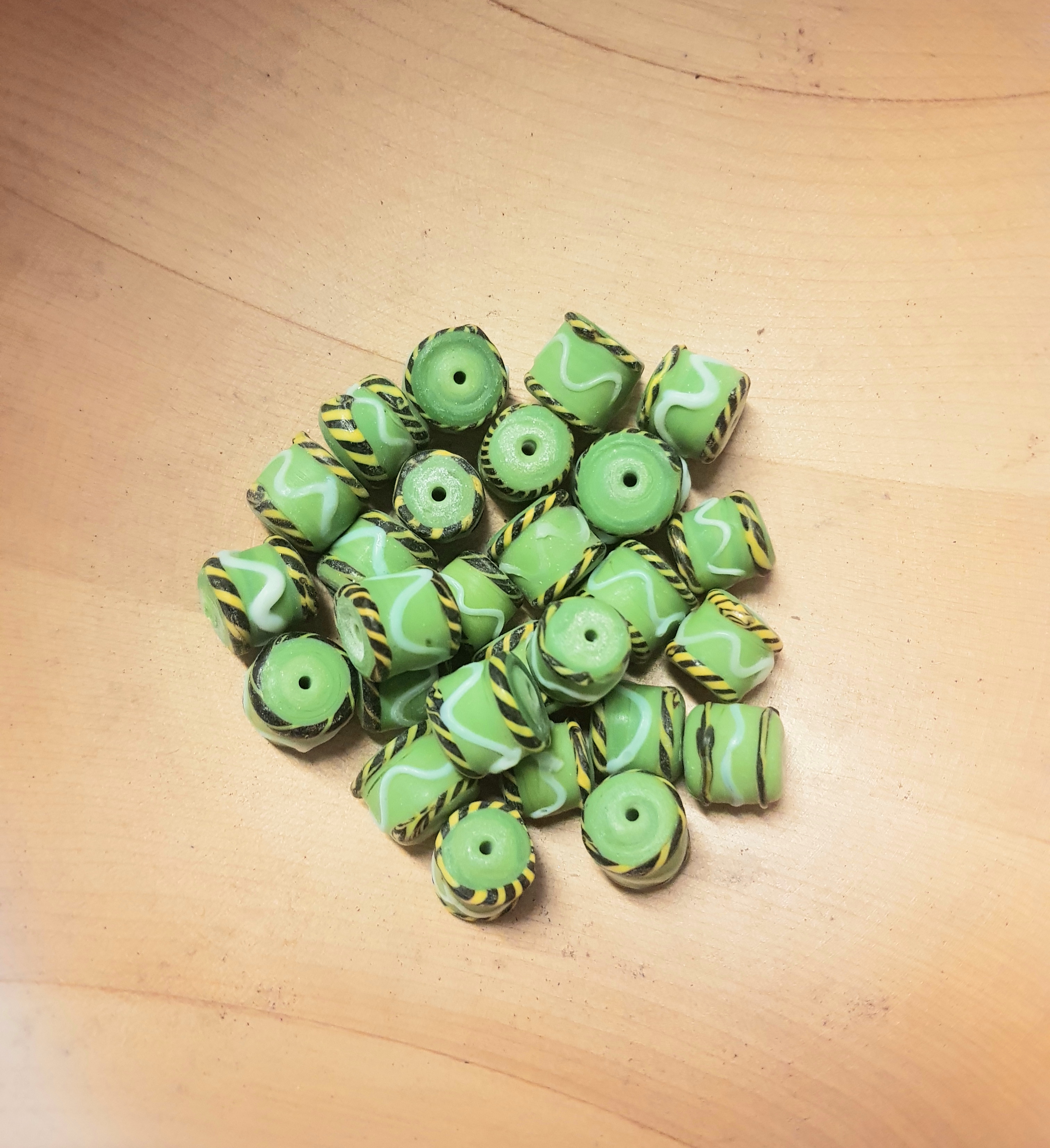 Grön pärla 13x13mm - 2