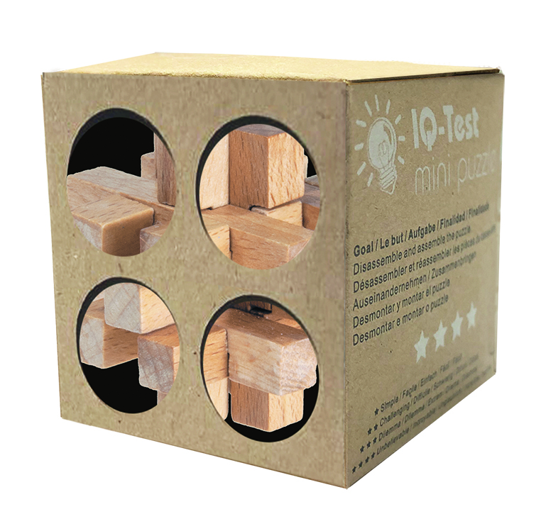 Trä-3D-pussel, Eko, naturfärgade, Bordsdisplay med 20 st. - 9