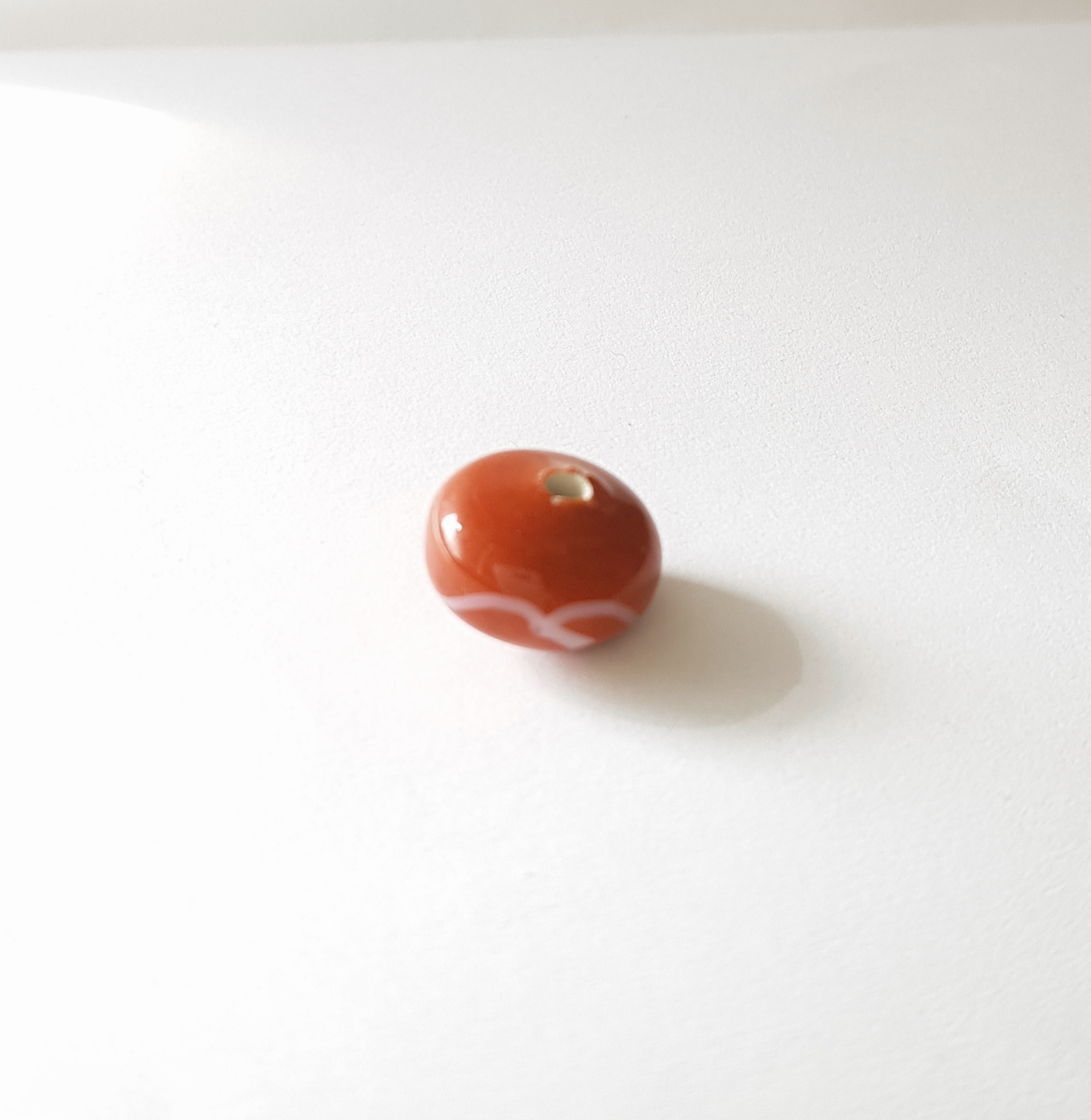 Orange pärla 10x15mm