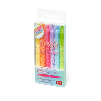 Magic Highlighters, sæt med 6 highlighters med udviskelig farve