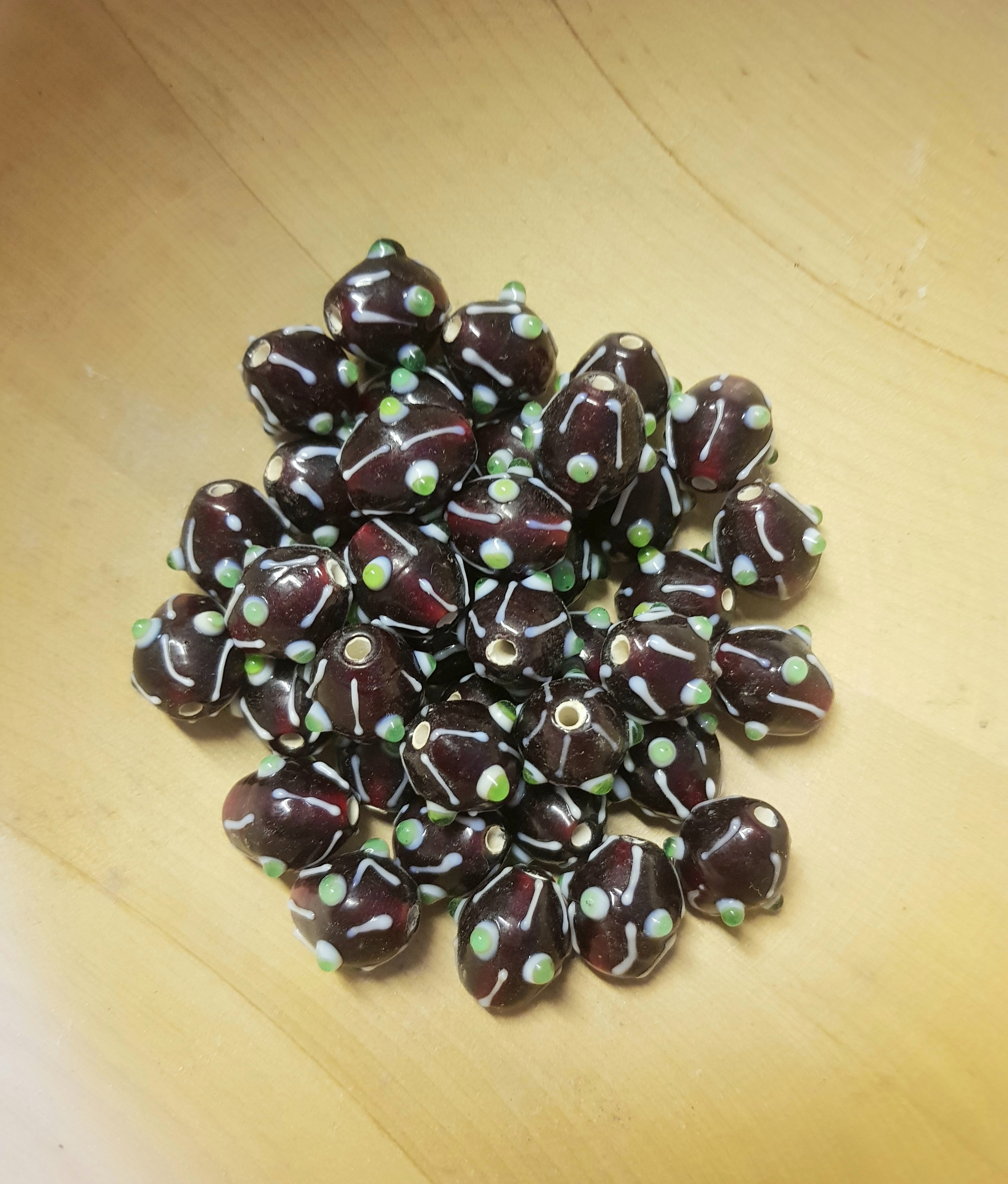 Röd pärla 19x17mm - 2