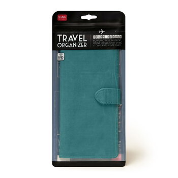 Etui til rejsedokumenter og kreditkort, petrol blue