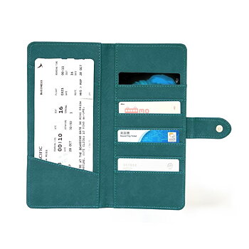 Etui til rejsedokumenter og kreditkort, petrol blue