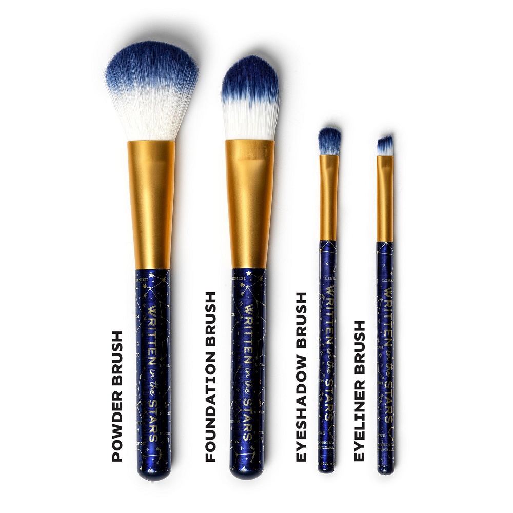 Makeup-borstar, set med 4 st., Stars - 2