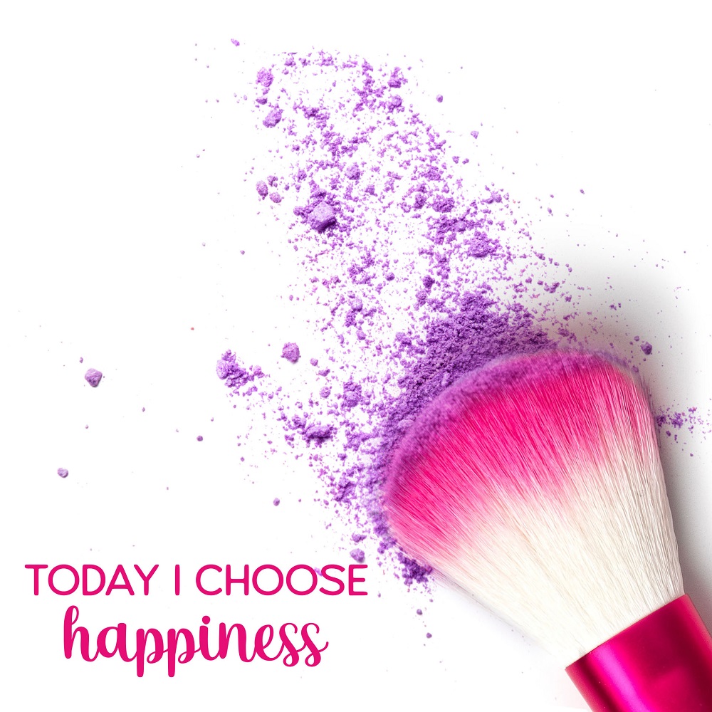 Makeup-borstar, set med 4 st., Flowers - 4
