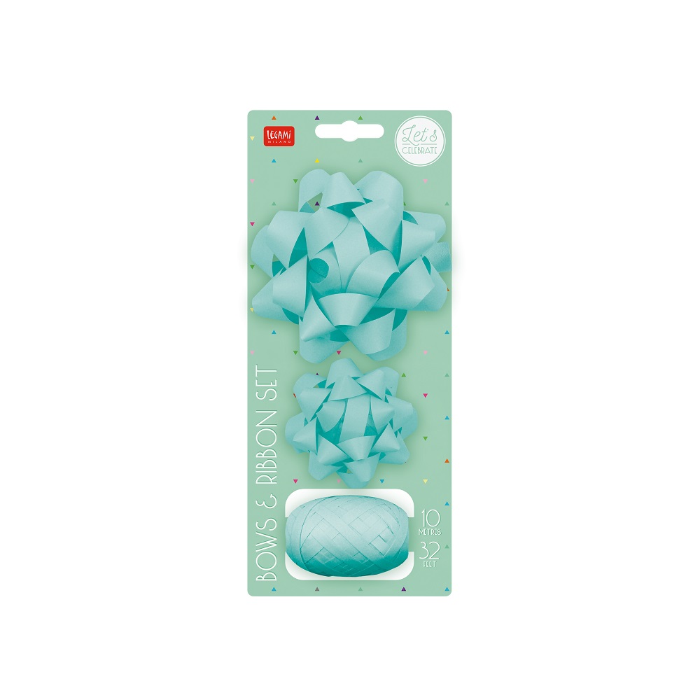 Sæt med gavesløjfer og gavebånd, Aqua
