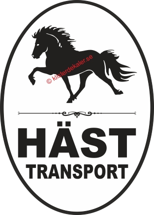 Transport decal OVAL Icelandic Horse