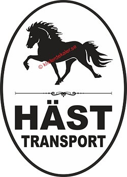Transport decal OVAL Icelandic Horse