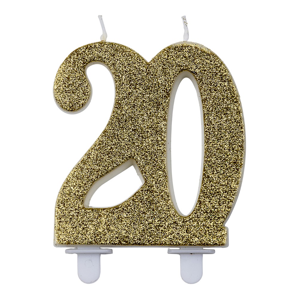 Cake Candle 20 Gold