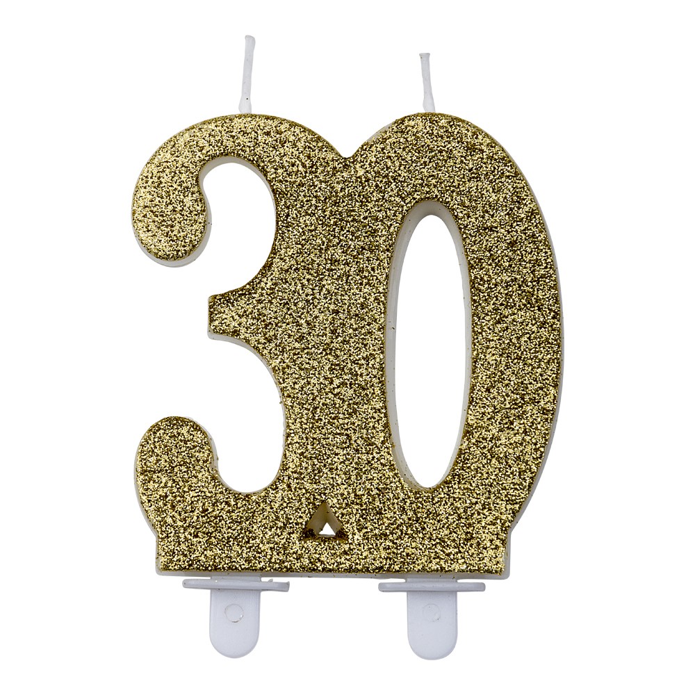 Cake Candle 30 Gold