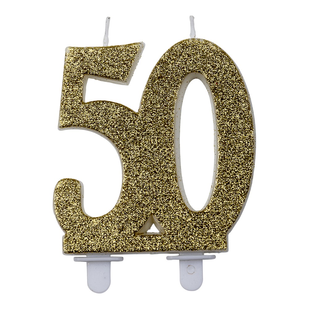 Kakku kynttilä 50 Kulta