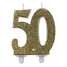 Tårtljus 50 Guld