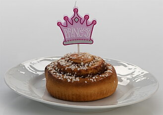 Tårtljus Prinsess krona Rosa