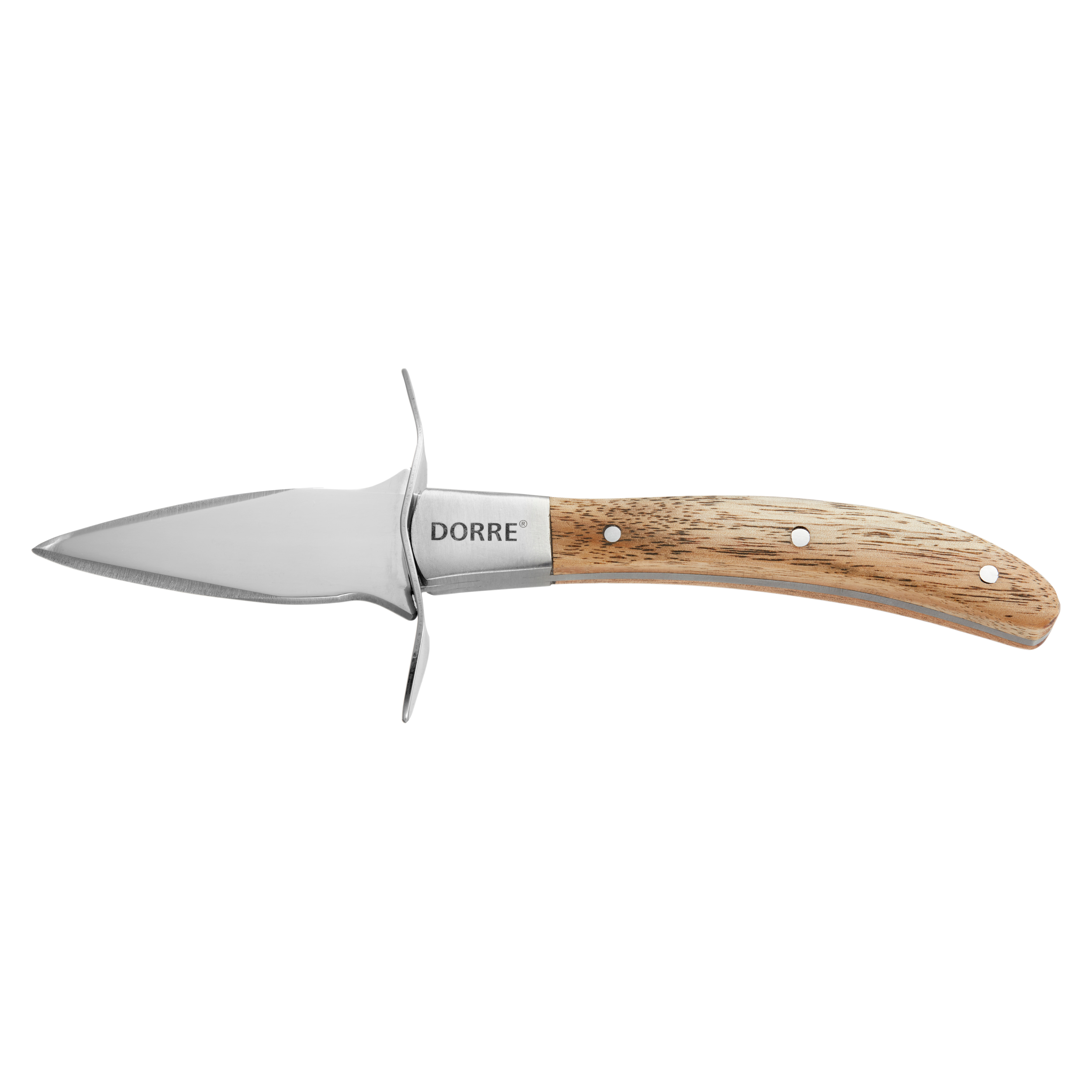 Ostronkniv med sköld Trähandtag