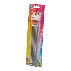 Tårtljus Långa Silver 10-pack