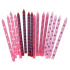 Tårtljus mixade Rosa 16-pack